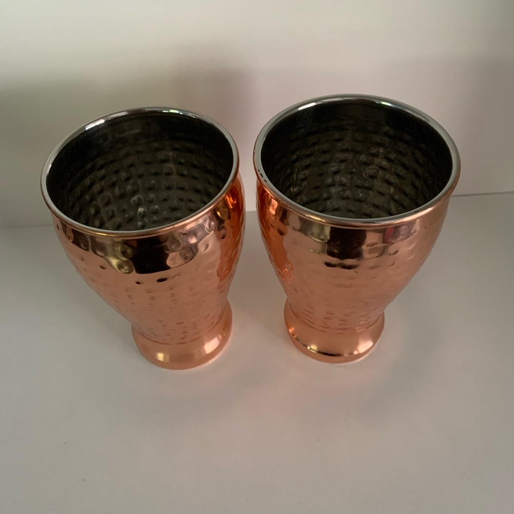 PAIR Metal Mule Cups